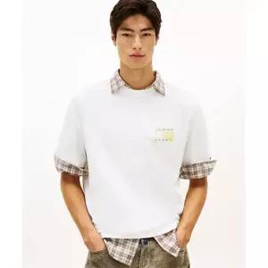 매장정품 TOMMY JEANS 타미진스 90S 버블 플래그 티셔츠 (T32G1TTO38TMT1YBL) T32G1TTO38TMT1YBL 1480389