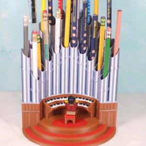 호환 Creative Plastic Pipe Organ Pen Pencil Holder Desktop 3D Printing Pen Case Storage Box