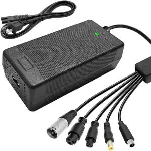 54.6V 2A 고속 충전기 5-in-1 플러그 포함 48V 13S 리튬 배터리 범용 젯슨 레이저 보야지 나인봇 고트랙스