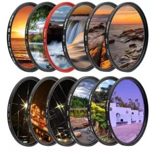 KnightX FLD UV CPL ND2 스타 gnd 카메라 렌즈 필터 canon sony nikon 49mm 사진