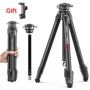 Ulanzi 및 Coman Zero Y DSLR 카메라 Canon Sony 용 전체 탄소 섬유 전문 경량 사진 여행 삼각대