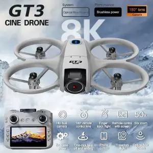 드론액세서리 미니 GT3mAX 드론 LED GPS 8K HD 듀얼 카메라 브러시리스 모터 장애물 회피 원격 조종 RC 쿼