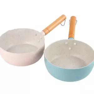 가스 레인지 편수 냄비 다용도 라면 1인용 인덕션 편수 냄비 18cm2.1L 캠핑용 2인용 논스틱 세라믹 조리