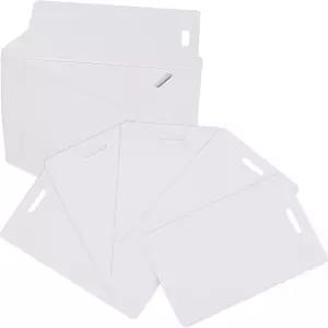 슬롯 펀치가 포함된 200PCS 빈 배지 카드 비즈니스 오피스 신분증용 PVC 표준 CR80 3천만 밀리미터 크기