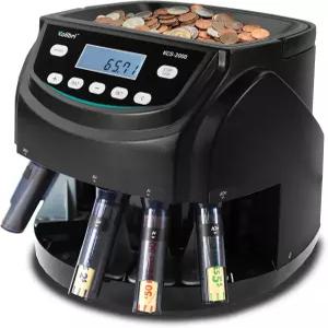 Kolibri KCS-2000 프로페셔널 USD 코인 카운터 머신 분류기 래퍼/롤러 300 코인/분 LED 디스플레이 배치
