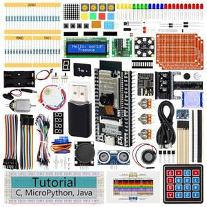 프리노브 ESP32 키트 개발 CAM 보드 얼티밋 스타터 키트, 듀얼 코어 32비트 240MHz 마이크로컨트롤러, 온보드 카메라 WiFi+BT, 795페이지 튜토리얼, 파이썬 C 자바 코드, 122개 프로젝트, 240개 항목
