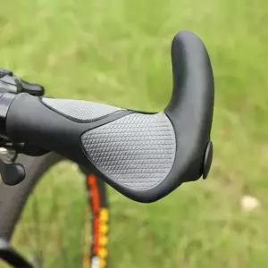 자전거 손잡이 고무 핸들 인체공학 자전거 그립 커버 mtb 교체 팜레스트 악세사리 엔드바 부품 손목