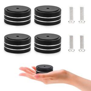 오디오캐스트 4배속 하이파이 스피커 스파이크 격리 스탠드 패드 알루미늄 40x20mm 오디오 아이솔레이터 앰프 쇼크 업소버 논슬립 하이엔드 플로어 프로텍터 서브우퍼 DAC CD 턴테이블 앰프용