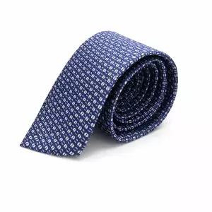 [카운테스마라]올오버 패턴 네이비 클래식 실크넥타이CNSW1A1102N0