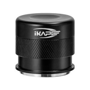 IKAPE 53mm 에스프레소 변조기, 프리미엄 바리스타 커피 보정 스프링 로드, 100% 스테인리스 스틸 54MM 브레빌 바텀리스 포터필터(블랙)와 호환 가능