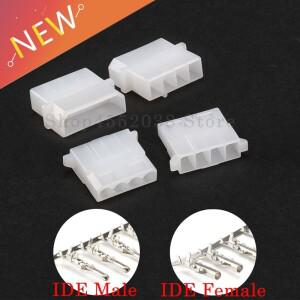 10PCS ATX  EPS 몰렉스 5.08mm 4 핀 남성여성 전원 커넥터 하우징  컴퓨터 터미널