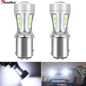 2x P21W BA15S LED Canbus 1156 BAY15D 전구 T15 R5W 자동차 조명 6500K 흰색 브레이크 라이트 역방향 램프