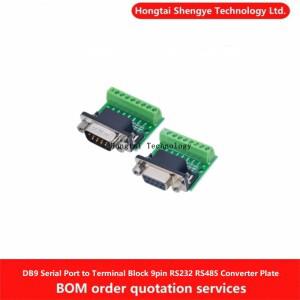 DB9 Male Female 직렬-터미널 블록 9 핀 홀 RS232 RS485 변환 보드 모듈
