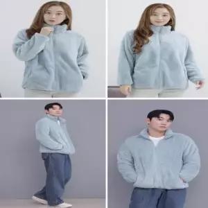 친절한탄씨 겨울 양털 후리스 집업 자켓 여성 남성 공용 보아털 캐주얼 점퍼 외투 외투 데일리겨울옷