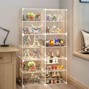 건담 진열장 투명 조명 미니카 레고진열장 미니 디스플레이 전시장 장 인형 보관 케이스