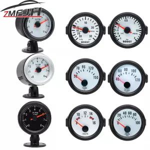 범용 52mm 자동차 타코미터 부스트 PSI 바 수온 오일 온도 오일 프레스 게이지 전압 측정기 12V 자동차 용