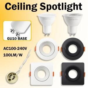 라운드 사각형 통 3W GU10 기본 LED 표면 장착 천장 스포트라이트 내장형 고전력 Ac100-240V