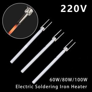 온도 조절 가능한 전기 납땜 인두 히터, 908 세라믹 내부 가열 요소, 220V, 80W, 100W, 1pc