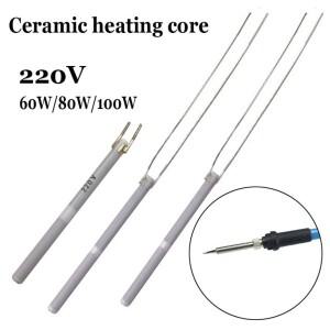 908 솔드용 전기 납땜 인두 히터, 온도 조절 가능, 세라믹 내부 가열 요소, 220V, 60W, 100W