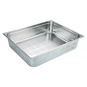 스텐 채반 사각 53x32x15cm 대형 구멍뚫린 매쉬 채망