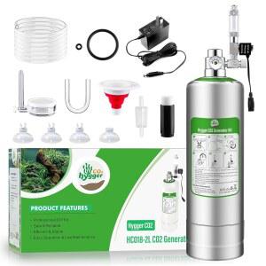 2L 수족관 CO2 발전기 시스템, 조절기 및 식물 탱크용 바늘 밸브가 포함된 시스템 키트