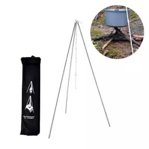키와이  3단 캠핑 오븐삼각대 캠핑취사 냄비거치대 82cmX52cm