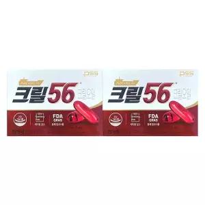 크릴56 1000mg X 30캡슐 2박스 펄세스 함익병 크릴오일 56