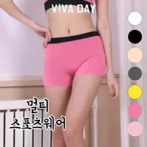 VIVADAY-A60 투톤밴드 요가반바지 속바지 면속바지 치마 바지