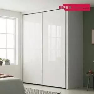 [텐바이텐]로얄 작은방 슬라이딩 붙박이장(화이트 하이그로시)-1440~1550mm