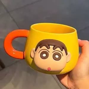이유식용품 옐로우 페이스 자석 짱구 머그컵 3D 500ml
