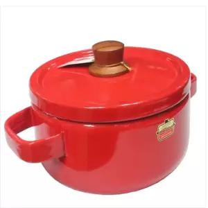 인덕션 냄비 곰솥 찌개 법랑 레드 20cm주방용품 식기 조리 찌게 전용 직화 요리용 조리용 가정용