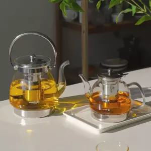 전기포트 내열유리 주전자 티포트 인덕션전용 3size Boiling