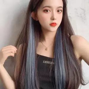 헤어피스 6p 애쉬블루 브릿지 컬러 브릿지 헤어피스 컬러 6p