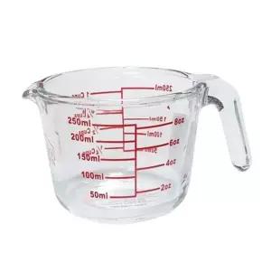 [핫트랙스]페르비타 계량컵 비커 라면물 베이킹 이유식 내열유리 용량컵 250ml(WFLQJ4D)