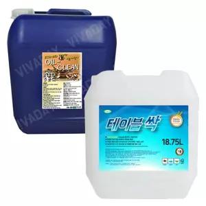 (VA) 기름때제거제 오일크린 20L + 테이블싹 18.75L -21세기넘버원 에코 안전한식탁세정제 탈취제 제거제