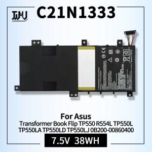 인버터 Asus 트랜스포머 북 플립용 노트북 배터리, C21N1333, TP550, R554L, 0B200-00860400, 7.5V, 38Wh
