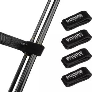 Booms Fishing RS3 로드 벨트 밴드 낚시 보호 찢어짐 저항성 신축성 블랙 5cm/24cm