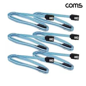 SATA3 하드 HDD 케이블 6Gbps 클립 플랫 Flat 투명 50cm 6개입HDD용품 연결 SATA 사무 오피스 사무실