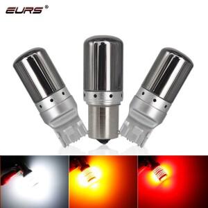 1pcs S25 Canbus 1156 BA15S P21W 7443 T20 LED 전구 3014 144smd 방향 지시등 브레이크 램프 12V 24V