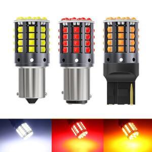 1pcs 1156 ba15s p21w LED 전구 bay15d canbus 7440 T20 정지 램프 방향 지시등 반전 조명 12V 노란색 흰색