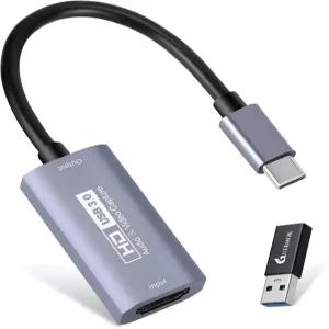 거목 비디오 캡처 카드 USB 3.0 HDMI에서 C 오디오 게임용 라이브 스트리밍 레코더용 4K 1080p60fps 장치
