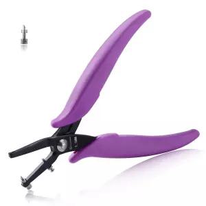 스피드웍스 금속 구멍 펀치 플라이어 1.5mm 원형 시트 금속용 긴 턱 싱글 펀처 보석용 귀걸이 정밀 보석 제