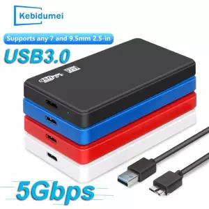 USB 3.0 HDD 인클로저 2.5 SATA SSD 외장형 하드 드라이브 케이스 PC 노트북 PS5 용 5Gbps 고속 디스크 박