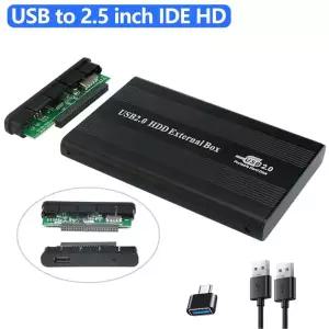 USB 2.5인치 IDE HD 하드 드라이브 디스크 인클로저 HDD 외부 박스 케이스 데스크탑 컴퓨터 PC용 LED 조명