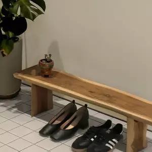 다용도 주방 정리 원목 받침대 티크 우드 선반 90cm