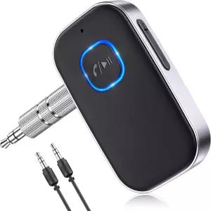 자동차용 COMSOON 블루투스 수신기 노이즈 캔슬링 3.5mm AUX 어댑터 가정용 스테레오/유선 헤드폰용 무선