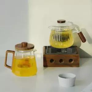 전기포트 디자인 주전자 내열유리 감성적인 티포트 500ml