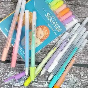 사쿠라 0.8mm 파스텔 젤잉크볼펜 겔리롤 SOUFFLE 10색칼라젤 젤볼 학습용 젤펜 퀴시 캐릭터 캐릭터젤 팬시