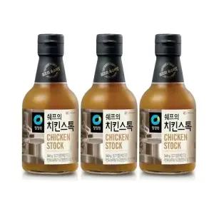 청정원 쉐프의 치킨스톡 340g 3개
