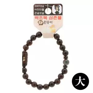불교 팔찌 액운방지 삼존불 띠 합장주 염주 대 원숭이 우드 나무 선물 종교 재물 행운 패션 목걸이